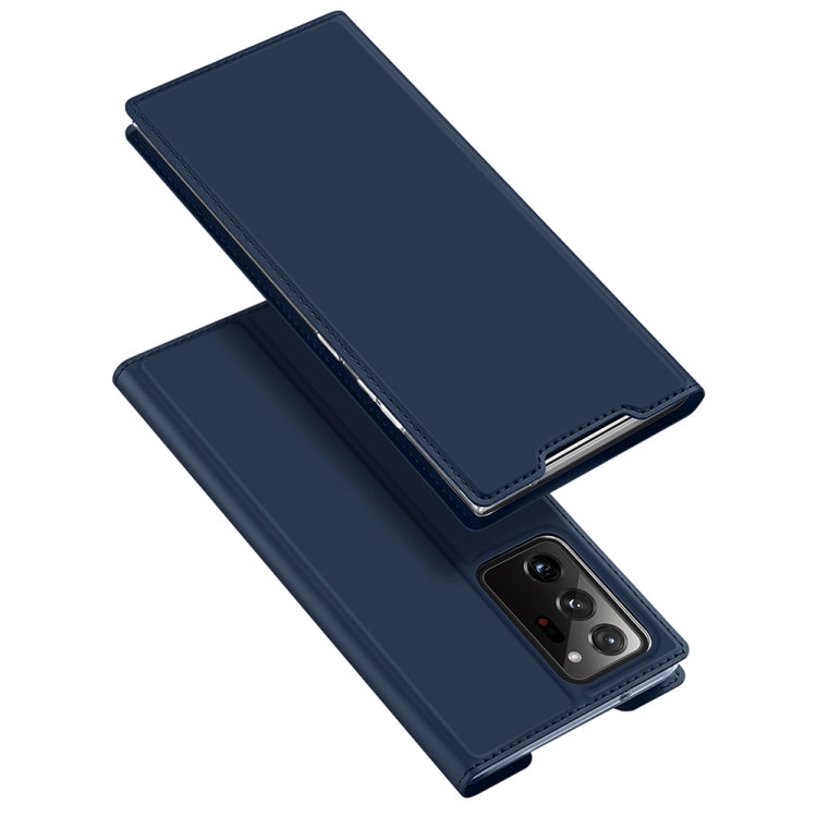 For Samsung Galaxy Note 20 Ultra DUX DUCIS Skin Pro Series Horizontal Flip PU + TPU Leather Case, with Holder & Card Slots(Blue) Eurekaonline