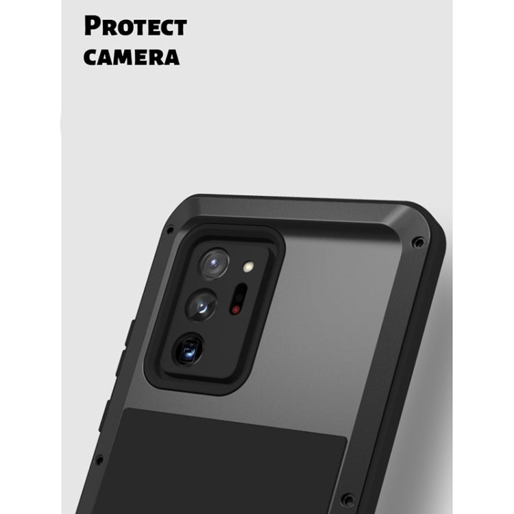 For Samsung Galaxy Note 20 Ultra LOVE MEI Metal Shockproof Waterproof Dustproof Protective Case without Glass(Black) Eurekaonline