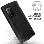 For Samsung Galaxy Note 20 Ultra R-JUST Shockproof Waterproof Dust-proof Metal + Silicone Protective Case with Holder(Black) Eurekaonline