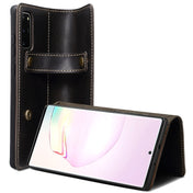 For Samsung Galaxy Note20 Denior Oil Wax Cowhide DK Magnetic Button Leather Phone Case(Black) Eurekaonline