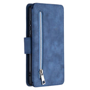 For Samsung Galaxy Note20 Detachable Frosted Magnetic Horizontal Flip PU Leather Case with Card Slots & Holder & Zipper Wallet & Photo Frame(Blue) Eurekaonline