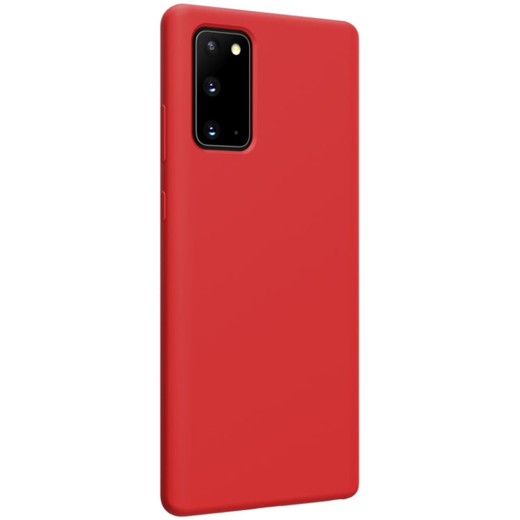 For Samsung Galaxy Note20 NILLKIN Flex Pure Series Solid Color Liquid Silicone Dropproof Protective Case(Red) Eurekaonline