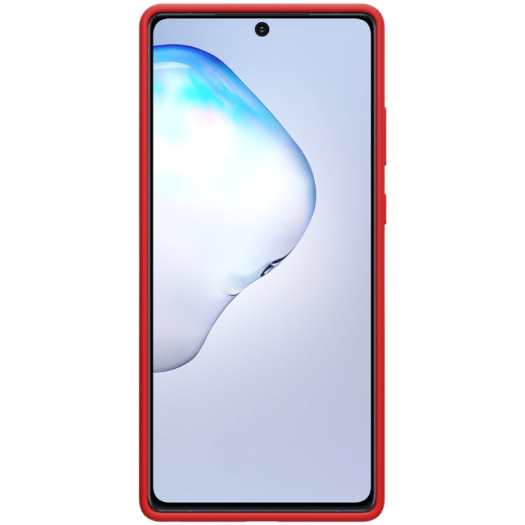 For Samsung Galaxy Note20 NILLKIN Flex Pure Series Solid Color Liquid Silicone Dropproof Protective Case(Red) Eurekaonline