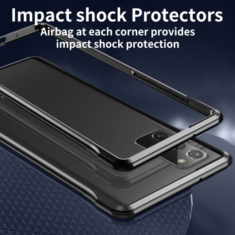 For Samsung Galaxy Note20 Shockproof Ultra-thin Metal Protective Frame(Black) Eurekaonline
