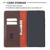 For Samsung Galaxy Note20 Ultra 2 in 1 Detachable Magnetic Horizontal Flip Genuine Leather Case with Holder & Card Slots & Wallet(Dark Brown) Eurekaonline