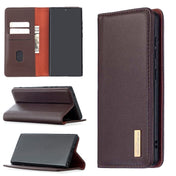 For Samsung Galaxy Note20 Ultra 2 in 1 Detachable Magnetic Horizontal Flip Genuine Leather Case with Holder & Card Slots & Wallet(Dark Brown) Eurekaonline