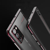 For Samsung Galaxy Note20 Ultra Aluminum Alloy Shockproof Protective Bumper Frame(Black Purple) Eurekaonline