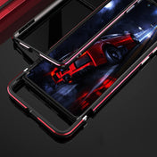 For Samsung Galaxy Note20 Ultra Aluminum Alloy Shockproof Protective Bumper Frame(Black Purple) Eurekaonline