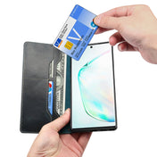 For Samsung Galaxy Note20 Ultra Denior Oil Wax Cowhide DK Magnetic Button Leather Phone Case(Dark Blue) Eurekaonline