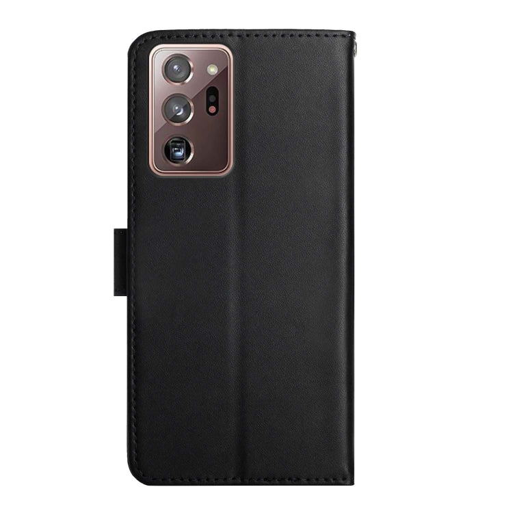 For Samsung Galaxy Note20 Ultra Genuine Leather Fingerprint-proof Horizontal Flip Phone Case(Black) Eurekaonline