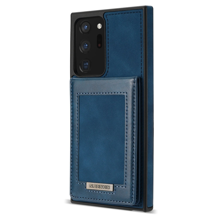 For Samsung Galaxy Note20 Ultra N.Bekus Vertical Flip Card Slot RFID Phone Case(Blue) Eurekaonline