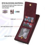 For Samsung Galaxy Note20 Ultra N.Bekus Vertical Flip Card Slot RFID Phone Case(Wine Red) Eurekaonline