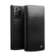 For Samsung Galaxy Note20 Ultra QIALINO Genuine Leather Phone Case(Black) Eurekaonline