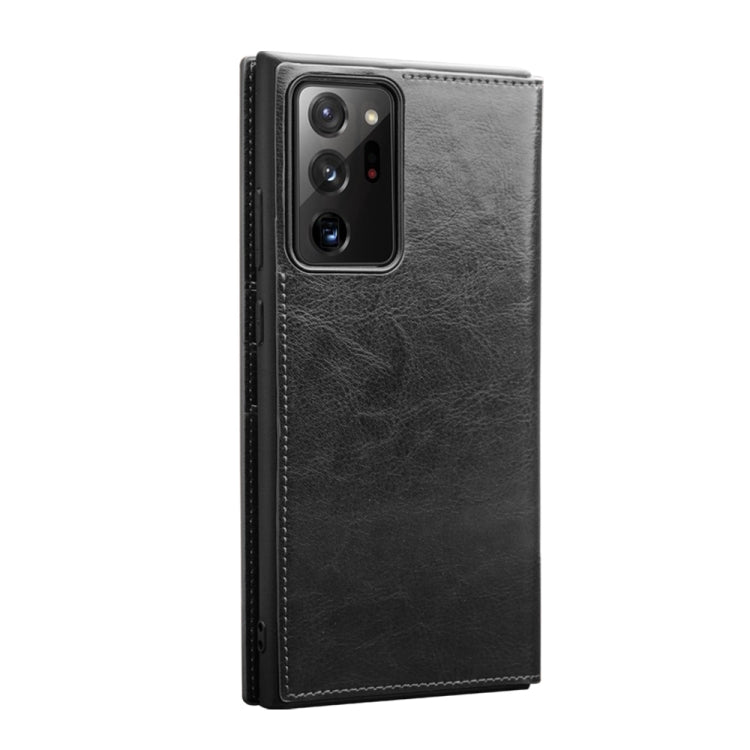 For Samsung Galaxy Note20 Ultra QIALINO Genuine Leather Phone Case(Black) Eurekaonline