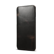 For Samsung Galaxy S10+ Denior Oil Wax Top Layer Cowhide Simple Flip Leather Case(Black) Eurekaonline