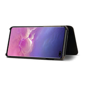 For Samsung Galaxy S10+ Denior Oil Wax Top Layer Cowhide Simple Flip Leather Case(Black) Eurekaonline