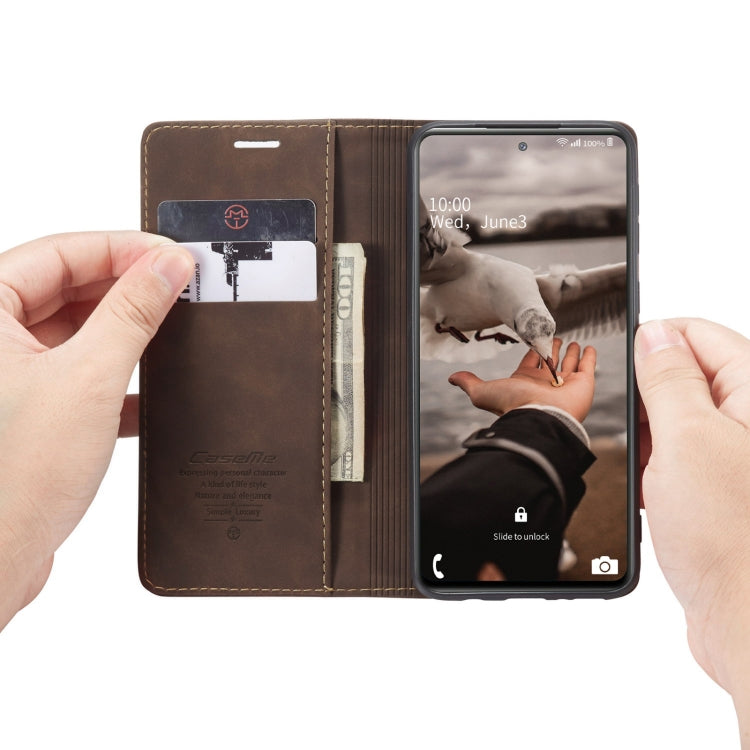 For Samsung Galaxy S20 FE CaseMe 013 Multifunctional Horizontal Flip Leather Case with Holder & Card Slot & Wallet(Coffee) Eurekaonline