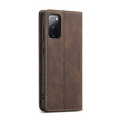 For Samsung Galaxy S20 FE CaseMe 013 Multifunctional Horizontal Flip Leather Case with Holder & Card Slot & Wallet(Coffee) Eurekaonline