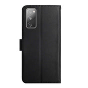 For Samsung Galaxy S20 FE Genuine Leather Fingerprint-proof Horizontal Flip Phone Case(Black) Eurekaonline