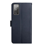 For Samsung Galaxy S20 FE Genuine Leather Fingerprint-proof Horizontal Flip Phone Case(Blue) Eurekaonline