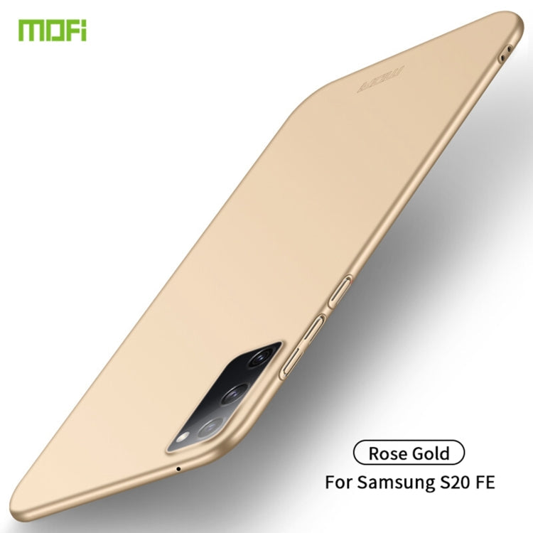 For Samsung Galaxy S20 FE MOFI Frosted PC Ultra-thin Hard Case(Gold) Eurekaonline