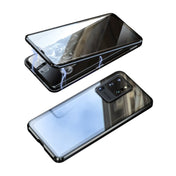 For Samsung Galaxy S20 FE Magnetic Metal Frame Double-sided Tempered Glass Case(Black) Eurekaonline