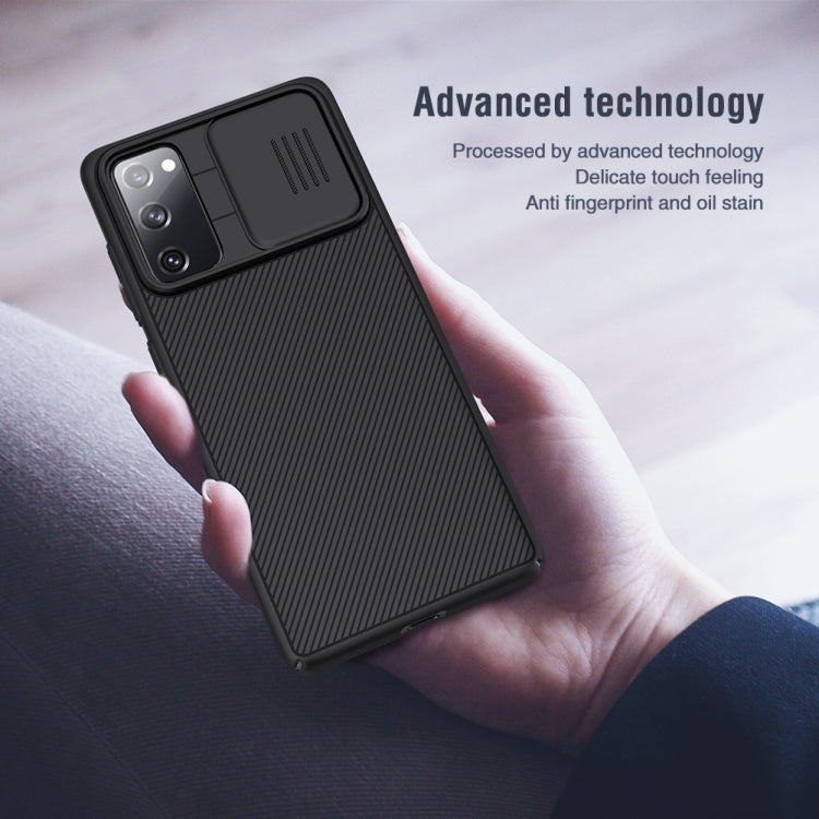 For Samsung Galaxy S20 FE NILLKIN Black Mirror Series PC Camshield Full Coverage Dust-proof Scratch Resistant Phone Case(Black) Eurekaonline