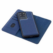 For Samsung Galaxy S20 Ultra 2 in 1 Detachable Magnetic Horizontal Flip Genuine Leather Case with Holder & Card Slots & Wallet(Blue) Eurekaonline