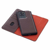 For Samsung Galaxy S20 Ultra 2 in 1 Detachable Magnetic Horizontal Flip Genuine Leather Case with Holder & Card Slots & Wallet(Dark Brown) Eurekaonline