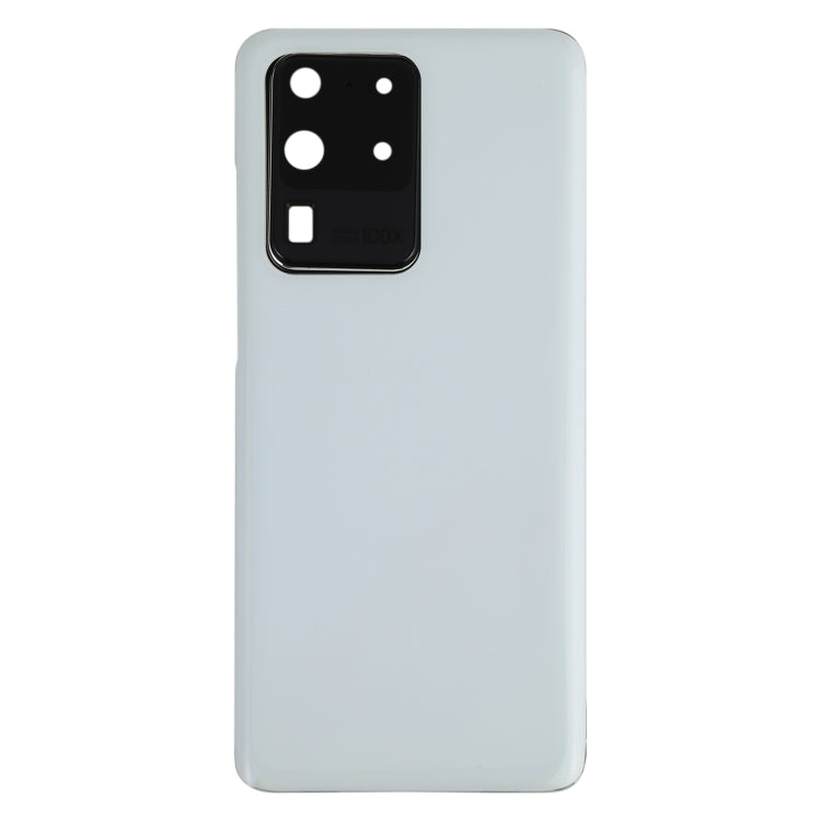 For Samsung Galaxy S20 Ultra Battery Back Cover with Camera Lens Cover (White) Eurekaonline