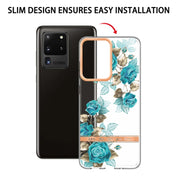 For Samsung Galaxy S20 Ultra Flowers and Plants Series IMD TPU Phone Case(Blue Rose) Eurekaonline