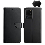 For Samsung Galaxy S20 Ultra Genuine Leather Fingerprint-proof Horizontal Flip Phone Case(Black) Eurekaonline