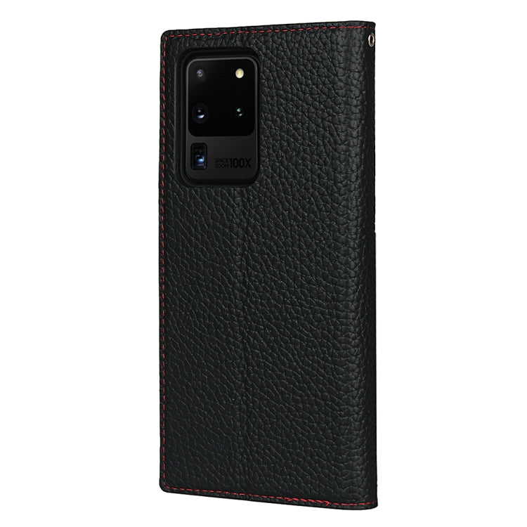 For Samsung Galaxy S20 Ultra Litchi Genuine Leather Phone Case(Black) Eurekaonline