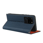 For Samsung Galaxy S20 Ultra Litchi Genuine Leather Phone Case(Dark Blue) Eurekaonline
