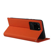For Samsung Galaxy S20 Ultra Litchi Genuine Leather Phone Case (Orange) Eurekaonline