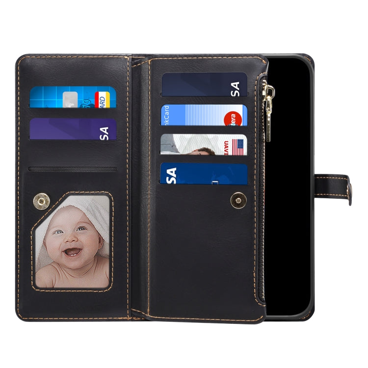 For Samsung Galaxy S21+ 5G ESEBLE Star Series Lanyard Zipper Wallet RFID Leather Case(Black) Eurekaonline