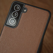 For Samsung Galaxy S21 5G GEBEI Full-coverage Shockproof Leather Protective Case(Brown) Eurekaonline