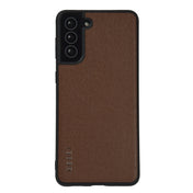 For Samsung Galaxy S21 5G GEBEI Full-coverage Shockproof Leather Protective Case(Brown) Eurekaonline