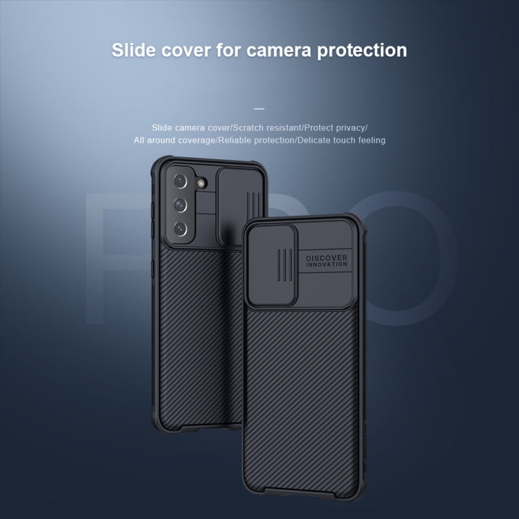 For Samsung Galaxy S21 5G NILLKIN Black Mirror Pro Series Camshield Full Coverage Dust-proof Scratch Resistant Phone Case(Black) Eurekaonline