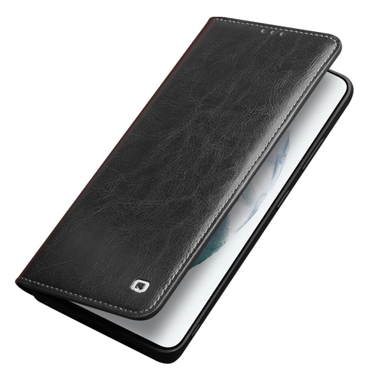 For Samsung Galaxy S21+ 5G QIALINO Genuine Leather Phone Case(Black) Eurekaonline