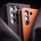 For Samsung Galaxy S21 5G QIALINO Genuine Leather Side Window View Smart Phone Case(Black) Eurekaonline