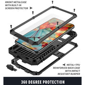 For Samsung Galaxy S21 5G R-JUST Shockproof Waterproof Dust-proof Metal + Silicone Protective Case with Holder(Black) Eurekaonline
