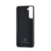 For Samsung Galaxy S21+ DG.MING M1 Series 3-Fold Multi Card Wallet + Magnetic Back Cover Shockproof Case with Holder Function(Black) Eurekaonline