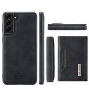 For Samsung Galaxy S21+ DG.MING M2 Series 3-Fold Multi Card Bag + Magnetic Back Cover Shockproof Case with Wallet & Holder Function(Black) Eurekaonline
