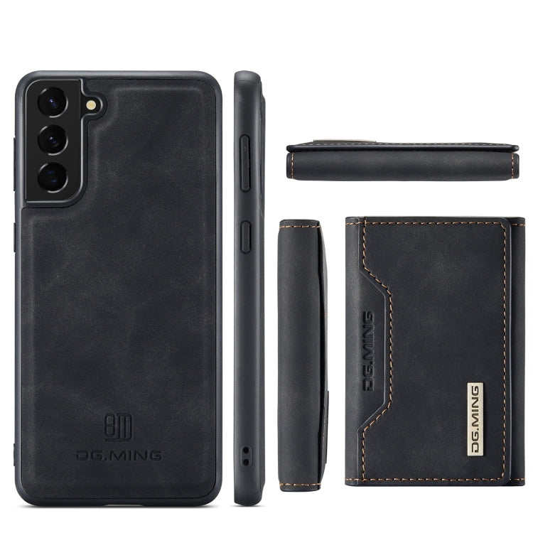 For Samsung Galaxy S21+ DG.MING M2 Series 3-Fold Multi Card Bag + Magnetic Back Cover Shockproof Case with Wallet & Holder Function(Black) Eurekaonline