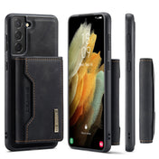 For Samsung Galaxy S21+ DG.MING M2 Series 3-Fold Multi Card Bag + Magnetic Back Cover Shockproof Case with Wallet & Holder Function(Black) Eurekaonline