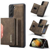 For Samsung Galaxy S21+ DG.MING M2 Series 3-Fold Multi Card Bag + Magnetic Back Cover Shockproof Case with Wallet & Holder Function(Coffee) Eurekaonline