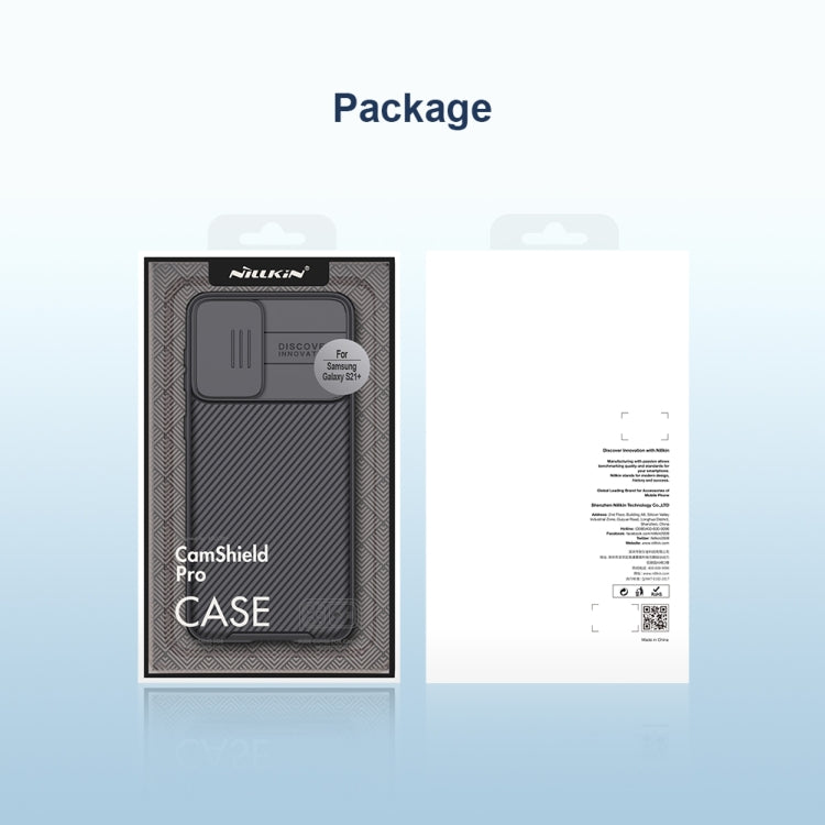 For Samsung Galaxy S21 Plus 5G NILLKIN Black Mirror Pro Series Camshield Full Coverage Dust-proof Scratch Resistant Phone Case(Black) Eurekaonline