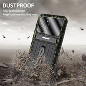 For Samsung Galaxy S21 Ultra 5G Armor Shockproof Splash-proof Dust-proof Phone Case with Holder(Camouflage) Eurekaonline