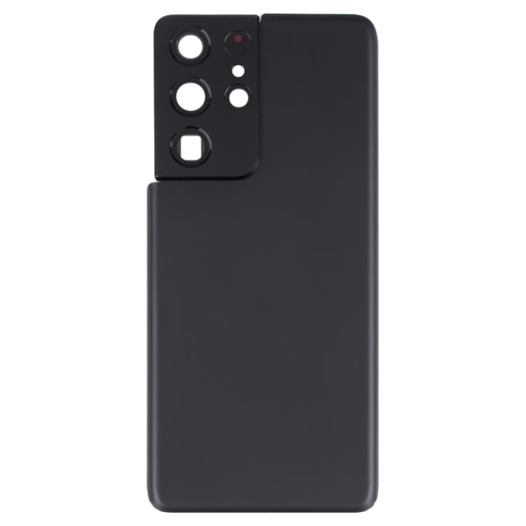 For Samsung Galaxy S21 Ultra 5G Battery Back Cover with Camera Lens Cover (Black) Eurekaonline